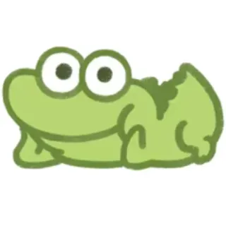 🙂 frog, amphibian, green, animal, cartoon telegram sticker