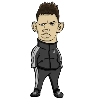 👟 tracksuit, cartoon, gopnik, slav, eastern europe, caricature telegram sticker