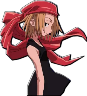 ☺️ Anna Kyoyama Shaman King Anime, Shaman King, Anna Kyoyama, Cachecol, Mangá, Desenho animado telegram sticker