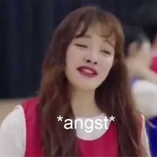 😢 *angst* angoisse, drame, émotionnel, pleurer, femme, triste telegram sticker