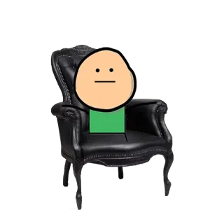 😶 棒人間, 椅子, 座る, 漫画, 家具 telegram sticker