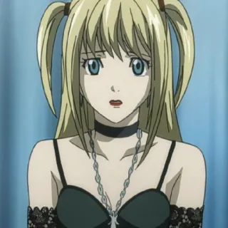 🍎 Misa Amane Death Note Anime, Misa Amane, Death Note, Gótico, Personagem telegram sticker