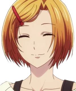 ☺️ аниме, персонаж, женщина, улыбка telegram sticker