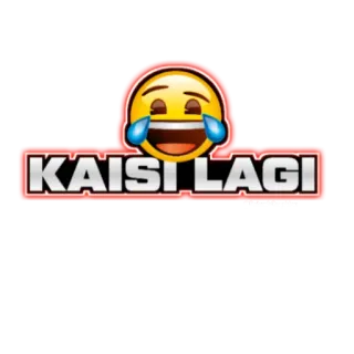 😂 KAISI LAGI text, indonesisch, sticker, emoji, lachen telegram sticker