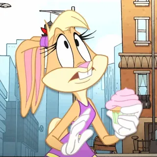 🥕 Lola Bunny Lola Bunny, Looney Tunes, Dibujos animados, Conejo, Cupcake telegram sticker