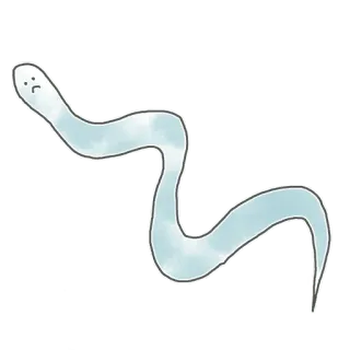 🐍 gusano triste, gusano azul, gusano de dibujos animados, gusano lindo, ilustración, animal telegram sticker