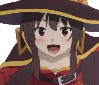 😍 Megumin Konosuba Anime, Megumin, Konosuba, Manga, Mignon, Fille, Magicien whatsapp sticker