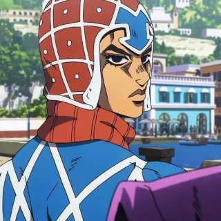 🤨 Guido Mista JoJo's Bizarre Adventure Anime, JoJo's Bizarre Adventure, Guido Mista telegram sticker