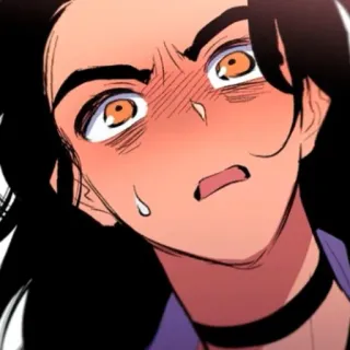 😨 动漫, 男人, 汗, 尴尬, 卡通, 表情 whatsapp sticker
