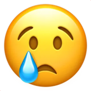 😥 이모지, 슬픔, 눈물, 울음, 얼굴 telegram sticker
