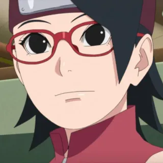 😊 Sarada Uchiha Boruto 애니메이션, 만화, 사라다, 우치하, 나루토, 보루토, 닌자, 여자, 안경 telegram sticker