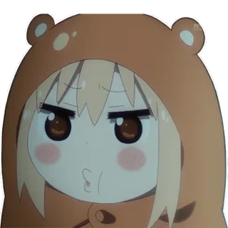 😗 Umamura Himouto! Umaru-chan anime, umaru, chibi, cute, hoodie, kawaii telegram sticker