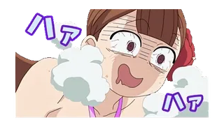 ๐ฅต ใใข Anime, Kartun, Kaget, Terkejut, Keringat, Kawaii whatsapp sticker