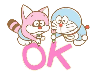 💫 OK 猫, 浣熊, 好的, 同意 whatsapp sticker