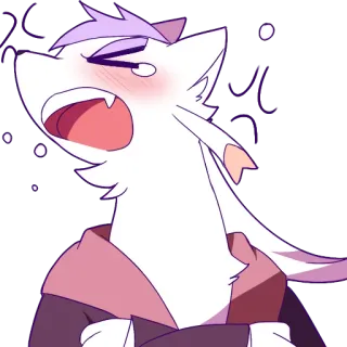 😡 anime, kartun, amarah, marah, kucing, furry, monster telegram sticker