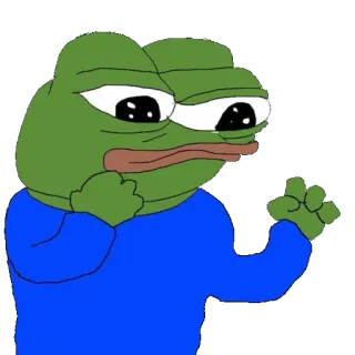 😐 Pepe the Frog ペペ, カエル, ミーム, 悲しい telegram sticker
