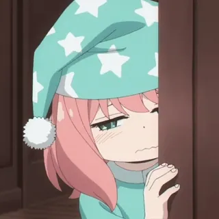🥲 Anya Forger Spy x Family Anime, Spy x Family, Anya Forger, Lucu, Piyama, Mengintip, Kartun, Gadis whatsapp sticker