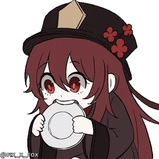 😋 Hu Tao Genshin Impact whatsapp sticker