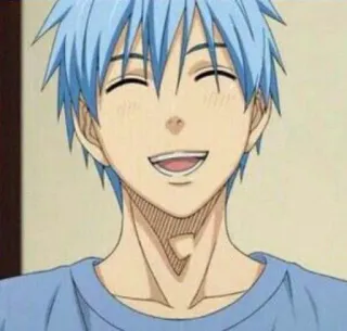 🎲 Kuroko anime, manga, kuroko no basket, kuroko, smiling, character telegram sticker