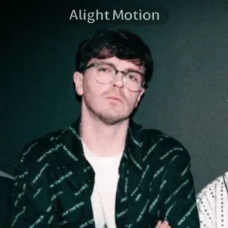 🌟 Alight Motion persona, gafas, hombre, retrato telegram sticker