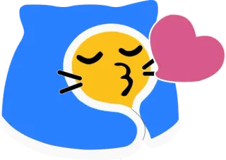 😘 Katze, Kuss, Liebe, Herz, Emoji, Tier telegram sticker