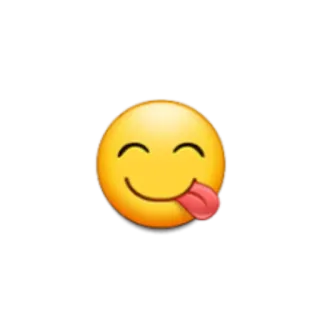 😋 Emoji, Sorriso, Língua, Amarelo, Feliz telegram sticker