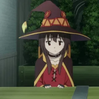 🎡 Megumin Konosuba anime, manga, mignon, fille, Megumin, Konosuba, magicien, magie whatsapp sticker