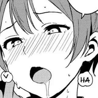 😍 HA anime, manga, girl, open mouth telegram sticker