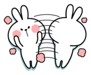 😲 кролик, кролик, злой, милый, стикер telegram sticker