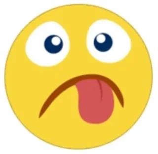 😛 Emoji, Triste, Espressione, Faccia, Lingua telegram sticker