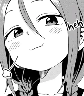 😏 heh Аниме, Манга, Милый, Девушка, Улыбается, Хех telegram sticker