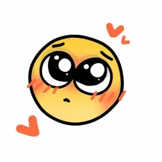 💖 Emoji, Dễ thương, Yêu, Trái tim, Đỏ mặt telegram sticker