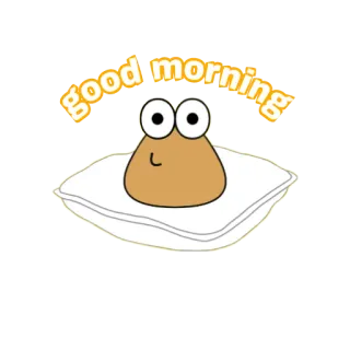☀️ good morning おはよう, 漫画, 枕, 睡眠, 挨拶 telegram sticker