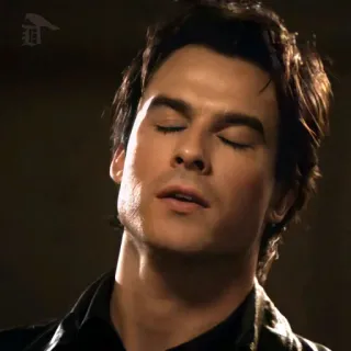 🍸 Damon Salvatore The Vampire Diaries vampier, portret, tv serie, Ian Somerhalder telegram sticker