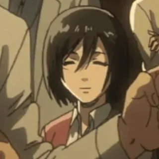 ❤️ Mikasa Ackerman Attack on Titan อนิเมะ, มิคาสะ, ผ่าพิภพไททัน, AOT, ตัวละคร whatsapp sticker