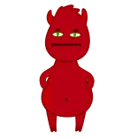 😚 demônio, diabo, vermelho, personagem, desenho animado, monstro telegram sticker