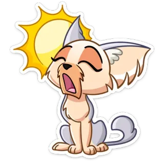 ☀️ gato, animal, bostezando, dormilón, dibujos animados, lindo, pegatina telegram sticker