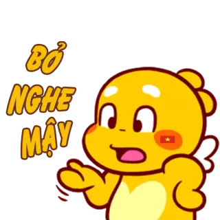 😒 BỎ NGHE MẬY Desenho animado, Personagem, Amarelo, Vietname whatsapp sticker