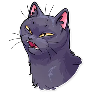 😟 kucing, marah, lucu, meme, hewan, peliharaan telegram sticker
