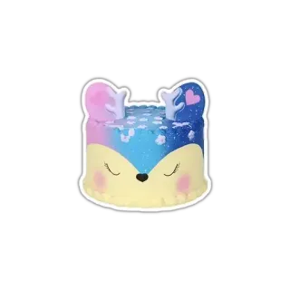 💗 torta, cervo, dolce, cibo, animale, carino whatsapp sticker