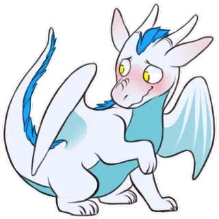 😳 dragão, fofo, fantasia, animal, desenho animado telegram sticker