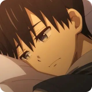 😒 anime, zmęczony, odpoczynek, śpiący, chłopak anime telegram sticker