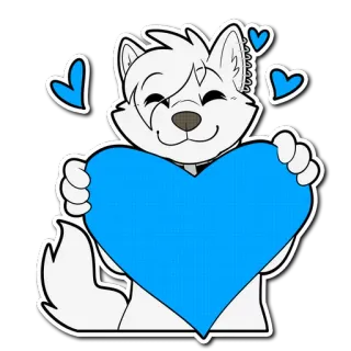 💙 hond, hart, liefde, schattig, dier telegram sticker