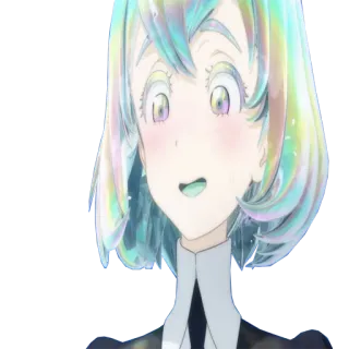 😳 Phosphophyllite Houseki no Kuni anime, manga, character, houseki no kuni, phosphophyllite, gem, crystal telegram sticker