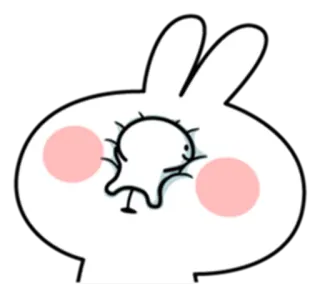 😘 Hase, Tier, niedlich, Aufkleber, Zeichnung, Illustration telegram sticker