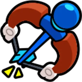 🏹 freccia, arco, cartone animato, arma, arciere telegram sticker