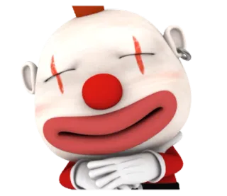 😌 Клоун, Мультфильм, Милый, Персонаж, Счастливый telegram sticker