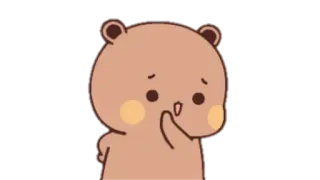 🍩 bear, cute, sad, animal, cartoon telegram sticker