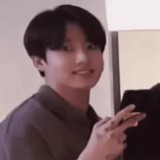 💜 Jungkook K-pop, Idolo, BTS, Jungkook, Segno di pace, Cantante telegram sticker