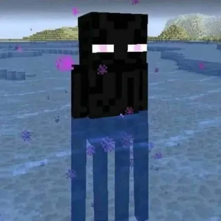 😑 Enderman Minecraft Enderman, Minecraft, Video game, Kotak-kotak, Ungu, Makhluk telegram sticker